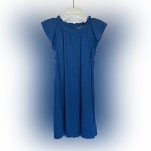 Lilla P Mini Dress NWT Blue Cotton Blend